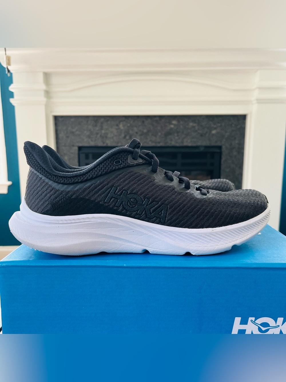 Sz 8 Hoka Solimar 2 Men's Running Sneaker Shoes Black 1123074/BWHT